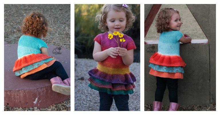 Toddler Ruffle Sweater Free Crochet Pattern