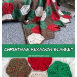 Christmas Hexagon Blanket Free Crochet Pattern