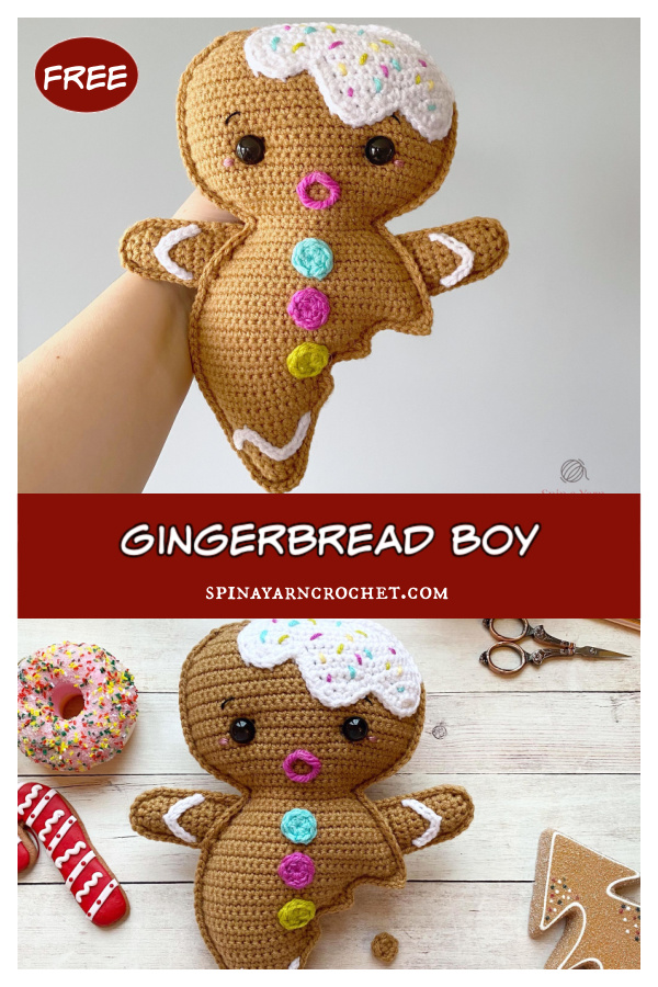 Gingerbread Boy Free Crochet Pattern