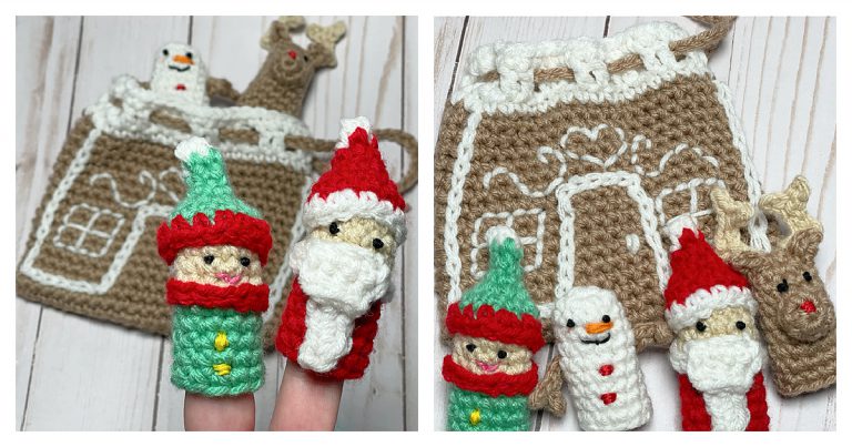 Christmas Finger Puppet Set Free Crochet Pattern