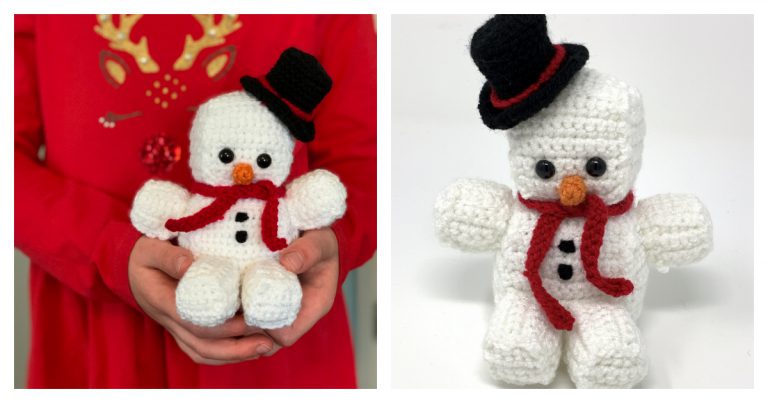 Christmas Snowman Amigurumi Free Crochet Pattern