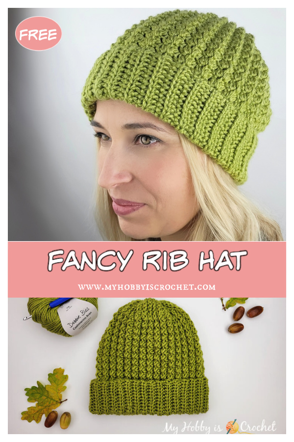 Fancy Rib Hat Free Crochet Pattern