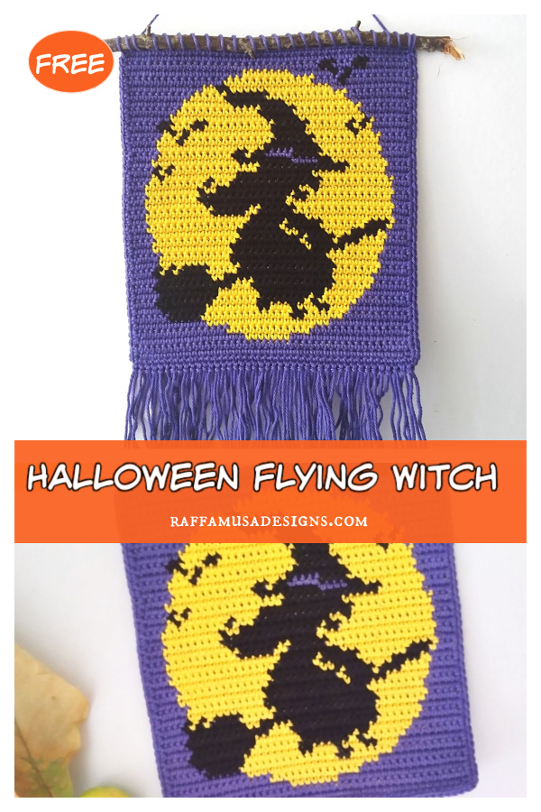 Halloween Flying Witch Free Crochet Pattern