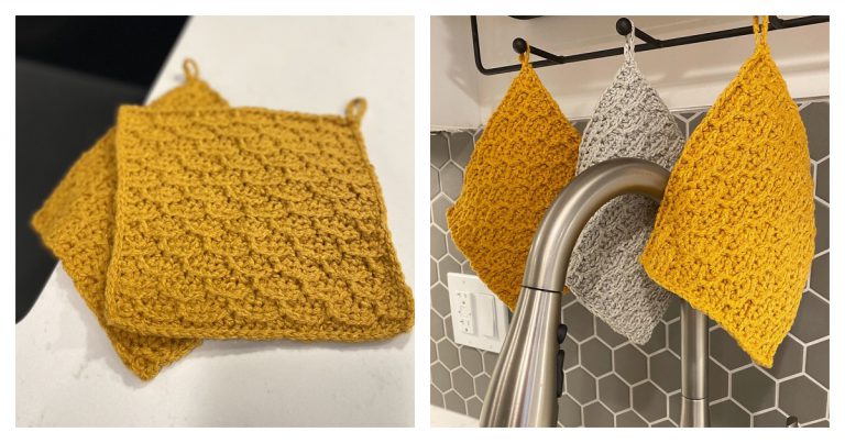 Honeycomb Dishcloth Crochet Pattern