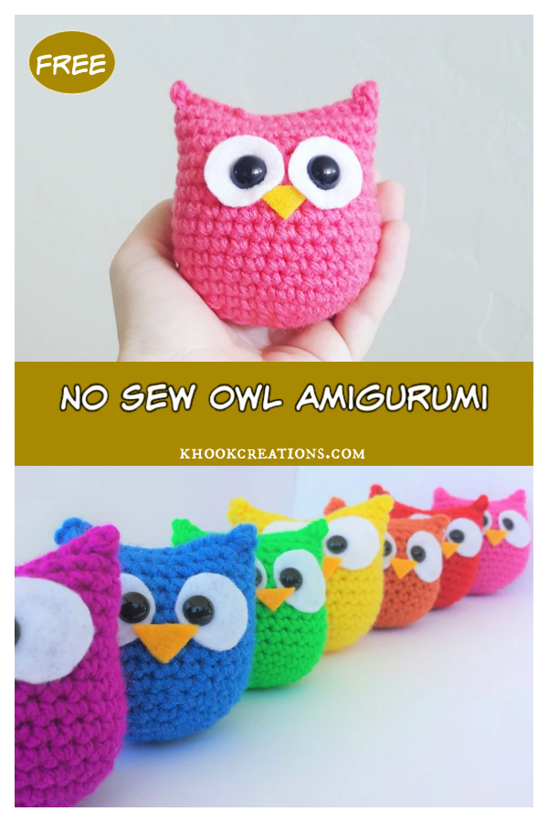 No Sew Owl Amigurumi Free Crochet Pattern