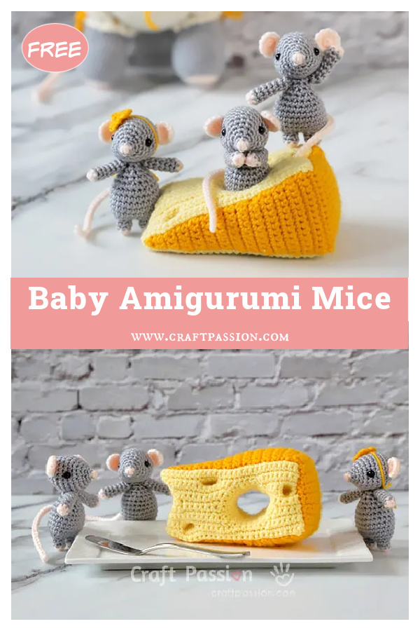 Baby Amigurumi Mice Free Crochet Pattern