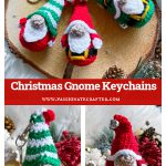 Christmas Gnome Keychains Free Crochet Pattern