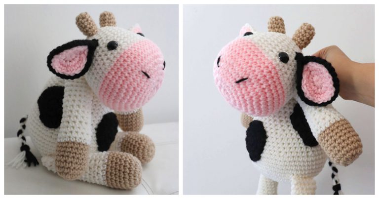 Cow Stuffie Free Crochet Pattern