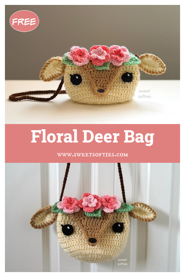 Floral Deer Bag Free Crochet Pattern