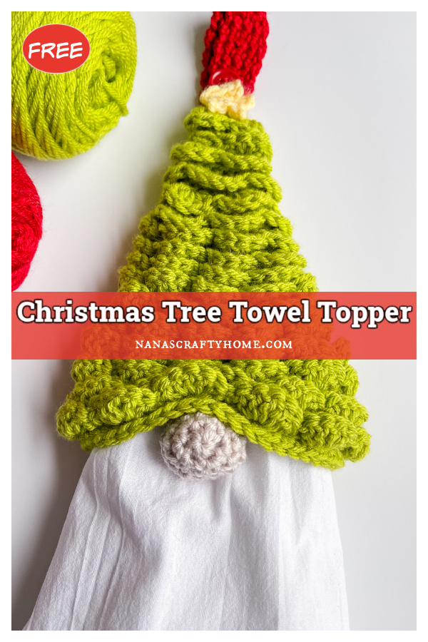 Christmas Tree Towel Topper Free Crochet Pattern 