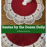 Santas by the Dozen Doily Free Crochet Pattern