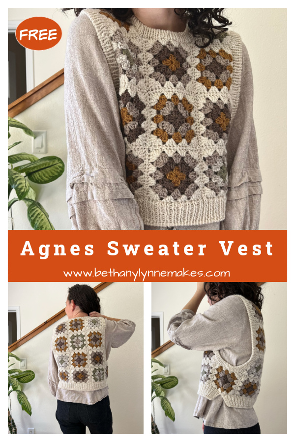 Agnes Sweater Vest Free Crochet Pattern