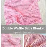 Double Waffle Baby Blanket Free Crochet Pattern