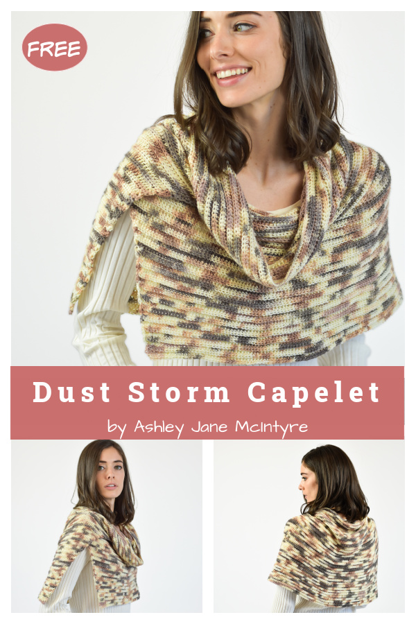Dust Storm Capelet Free Crochet Pattern
