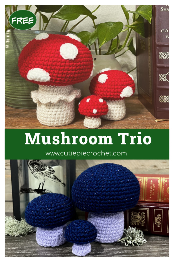 Mushroom Trio Free Crochet Pattern