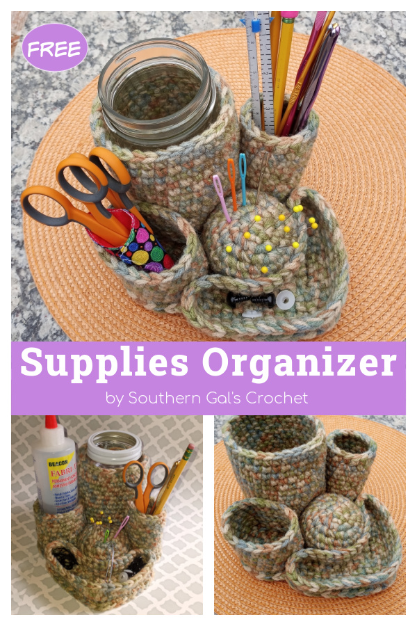 Supplies Organizer Free Crochet Pattern 