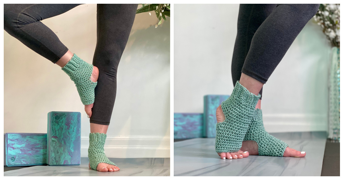 Crochet yoga socks 