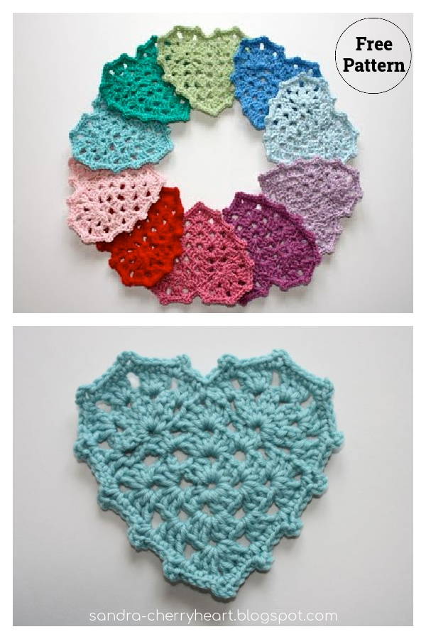 Grannie Heart Free Crochet Pattern