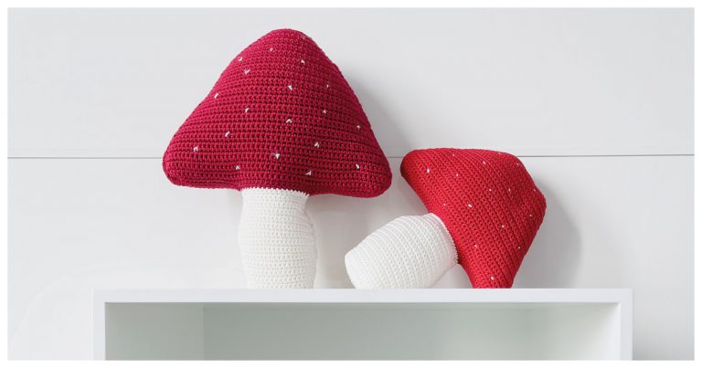 Toadstool Pillows Free Crochet Pattern