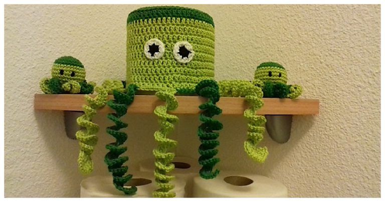 Toilet Roll Octopus Free Crochet Pattern