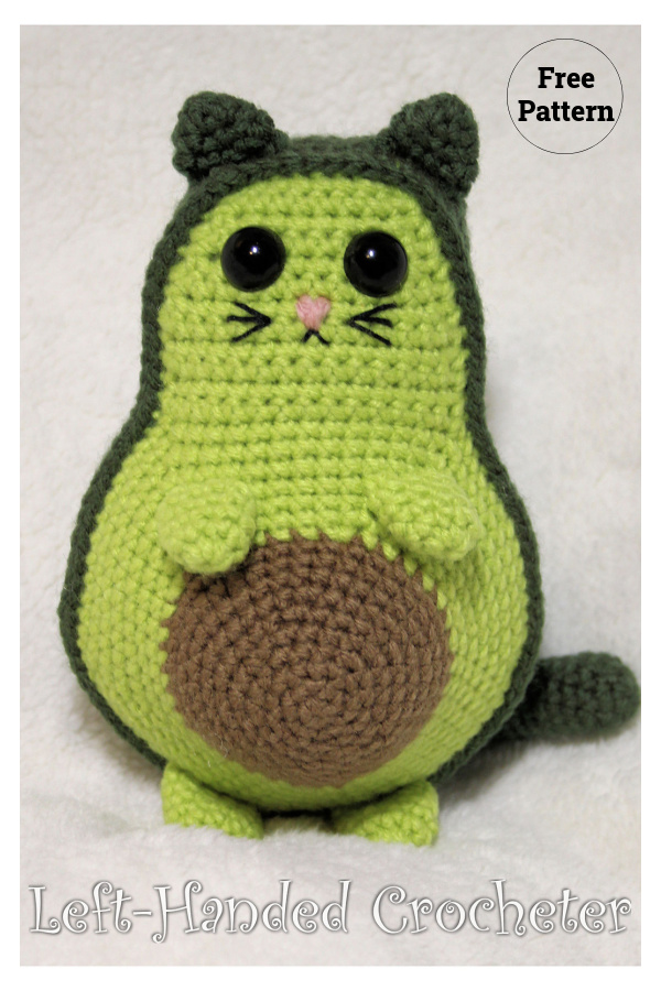 Amigurumi Avocado Cat AvoCATo Free Crochet Pattern
