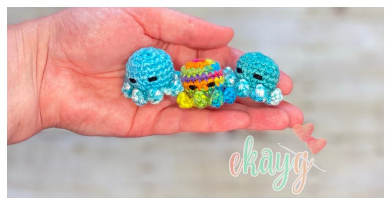 Amigurumi Tiny Scrap Yarn Octopus Free Crochet Pattern