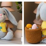 Bunny with a Basket of Eggs Free Crochet Pattern