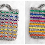 Rainbow Reversible Tote Bag Free Crochet Pattern