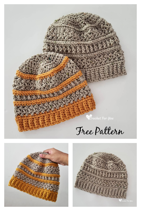 Totally Textured Beanie Free Crochet Pattern