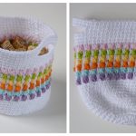 Vibrant Puffs Candy Basket Free Crochet Pattern