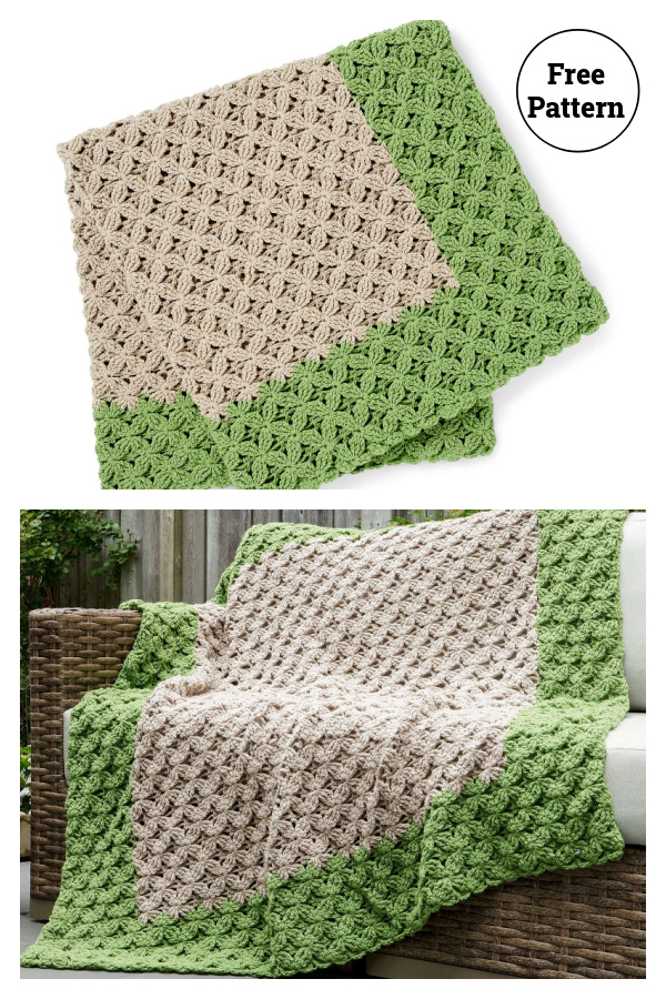 Vintage Flowers Blanket Free Crochet Pattern