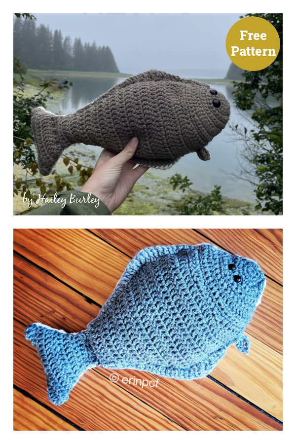 Amigurumi Halibut Fish Free Crochet Pattern