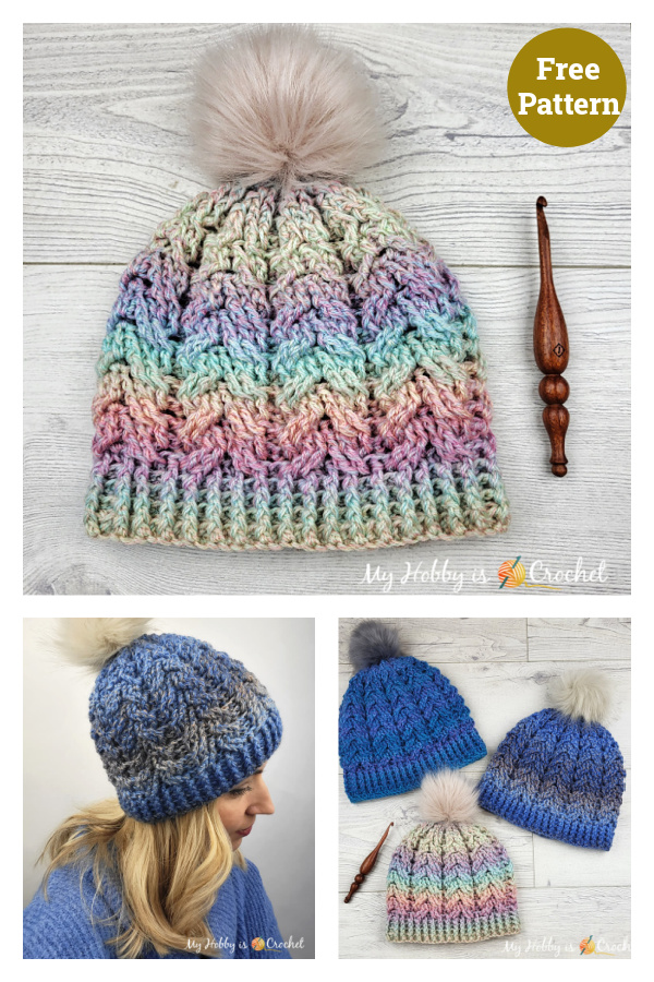 Dreamy Cable Hat Free Crochet Pattern