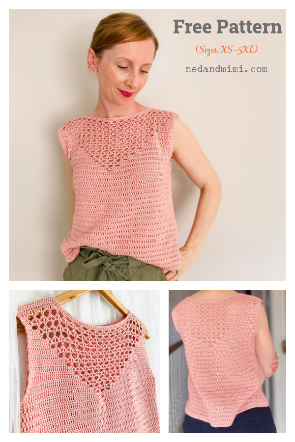 Flamingo Summer Top Free Crochet Pattern 