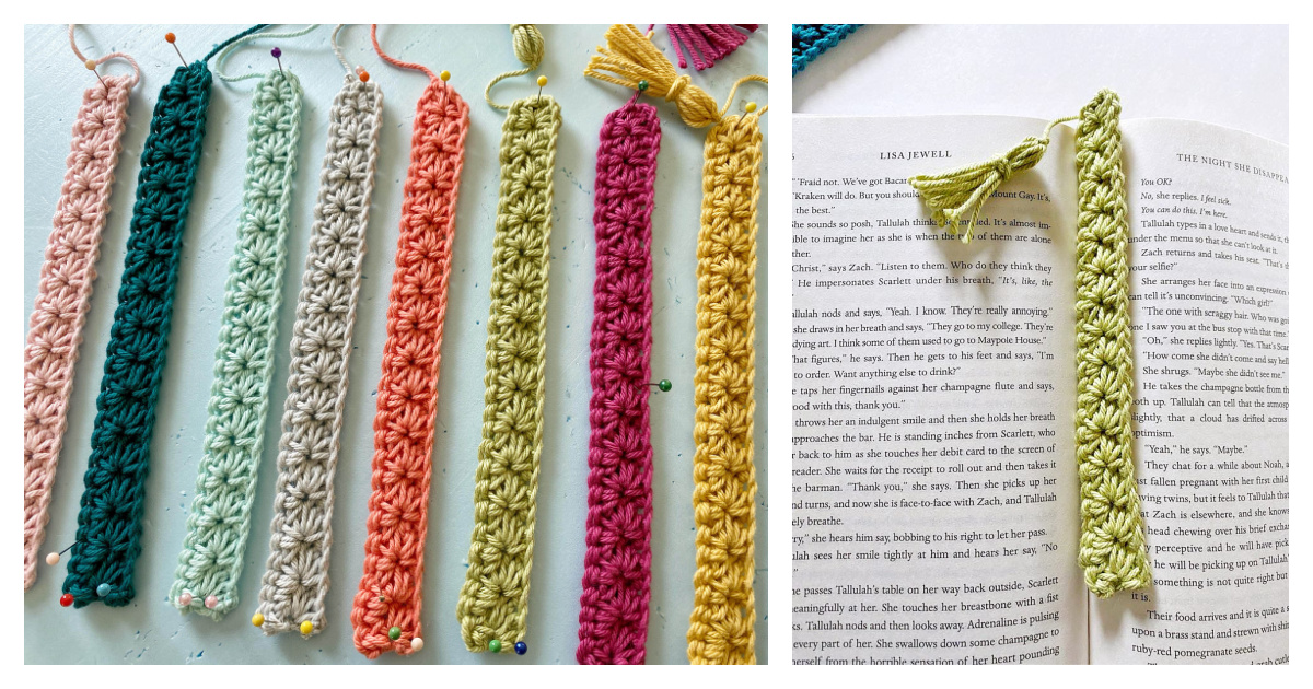 Simply Daisy Bookmark Free Crochet Pattern and Video Tutorial