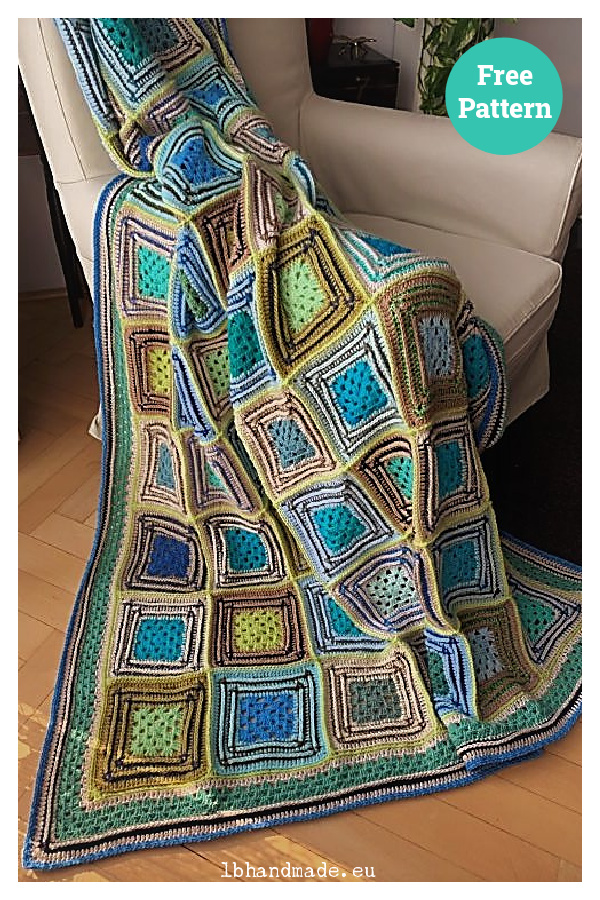 Window to the Mountains Blanket Free Crochet Pattern