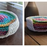 Coaster and Coaster Holder Free Crochet Pattern