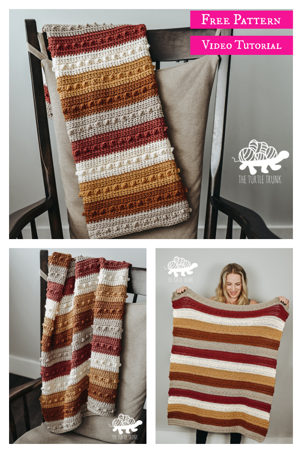 Picot Blanket Free Crochet Pattern and Video Tutorial