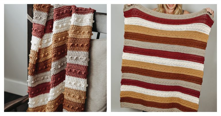 Picot Blanket Free Crochet Pattern and Video Tutorial