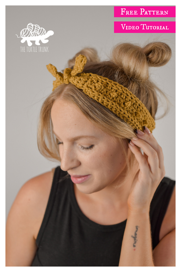 Skinny Picot Headband Free Crochet Pattern and Video Tutorial