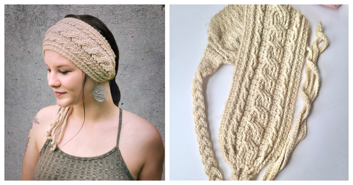 Estrella Celtic Headband Free Crochet Pattern and Video Tutorial