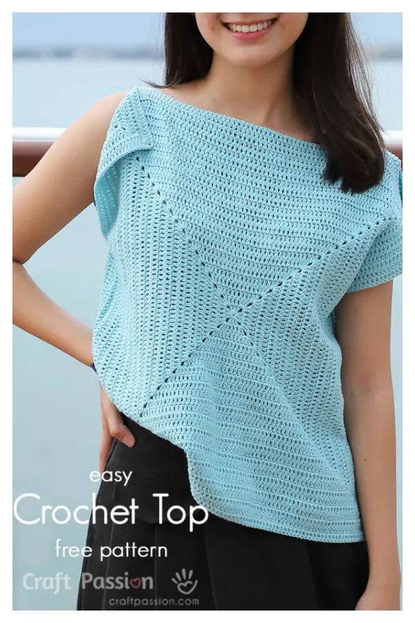 Solid Square Crochet Top Free Crochet Pattern