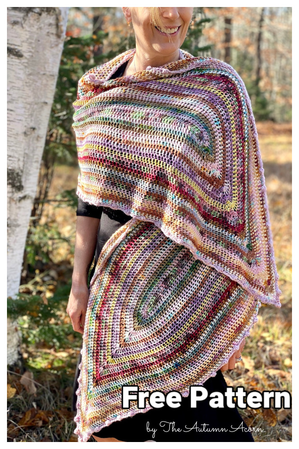 The Canoe Shawl Free Crochet Pattern