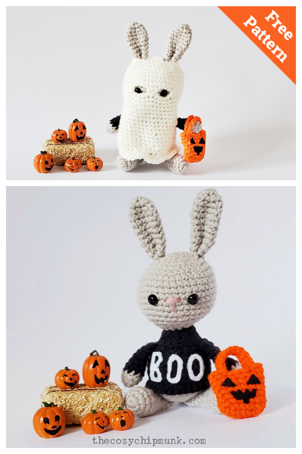 Boo Bunny Amigurumi Free Crochet Pattern