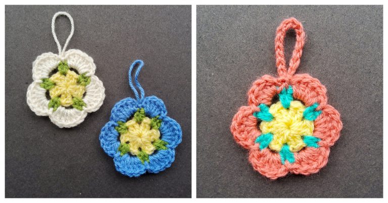 Hanging Flower Decoration Free Crochet Pattern