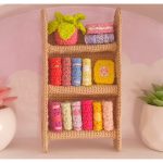 Miniature Bookshelf Free Crochet Pattern