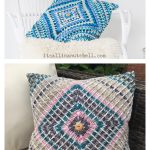 Mosaic Textured Cushion Free Crochet Pattern and Video Tutorial