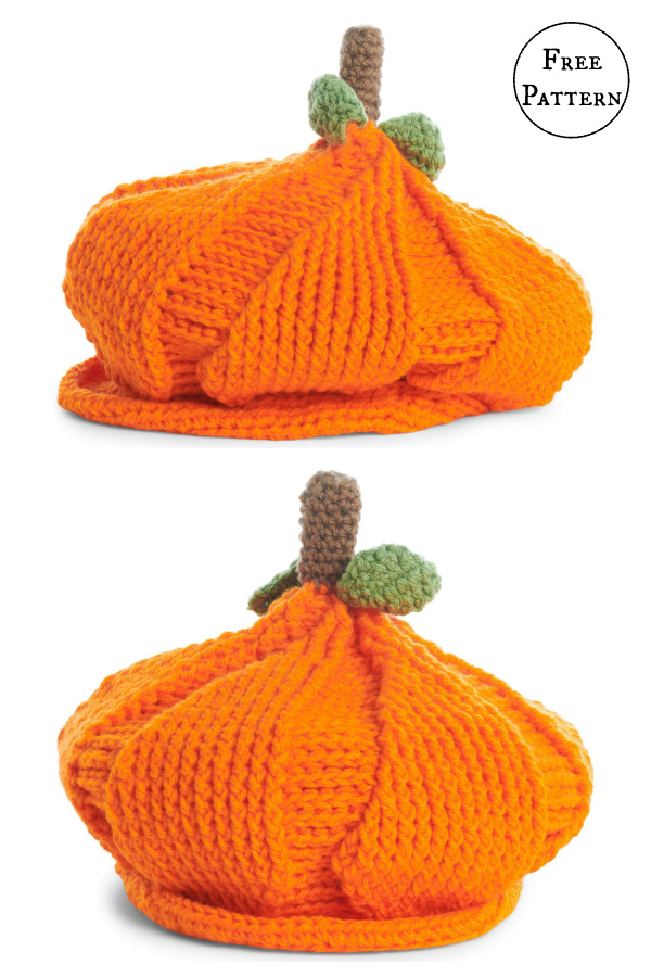 Newsboy Pumpkin Cap Free Crochet Pattern