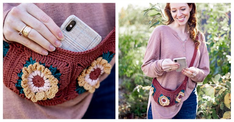 Pamela Granny Square Bum Bag Free Crochet Pattern