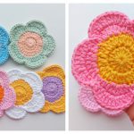 Flower Coasters Free Crochet Pattern and Video Tutorial